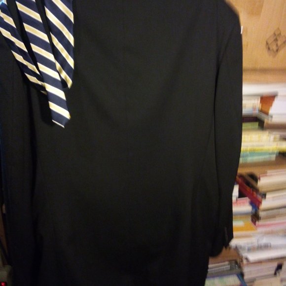 HAGGAR BLACK LABEL USA SUIT SZ 44L W/ NEW POLO TIE - Picture 2 of 6